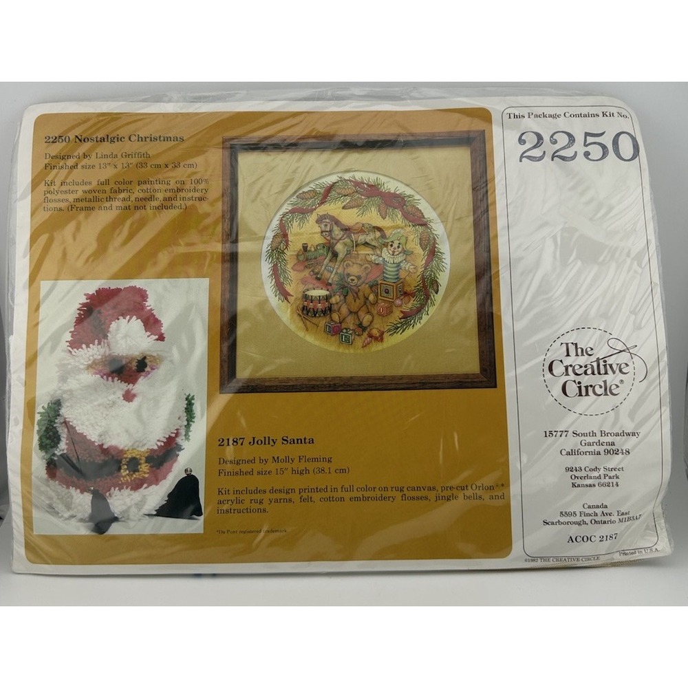 The Creative Circle Kit 2250, "Nostalgic‎ Christmas" - Embroidery Kit